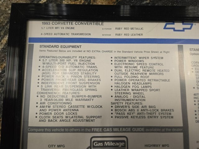 1993 Chevrolet Corvette NA