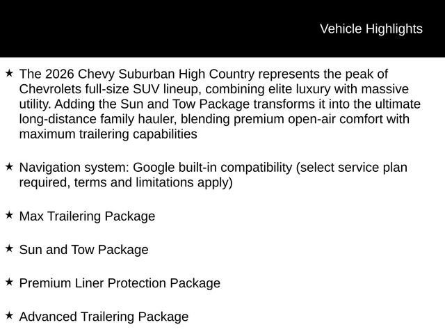 2026 Chevrolet Suburban High Country