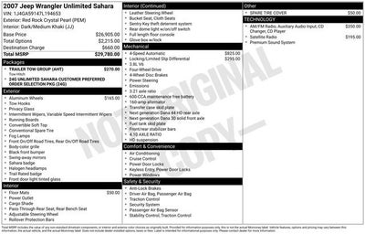 2007 Jeep Wrangler Unlimited Sahara
