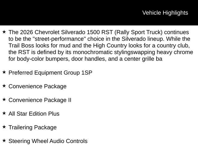 2026 Chevrolet Silverado 1500 RST