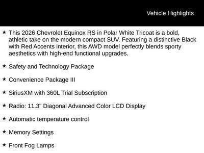 2026 Chevrolet Equinox RS