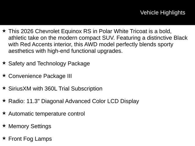 2026 Chevrolet Equinox RS