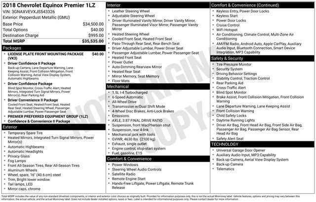 2018 Chevrolet Equinox Premier
