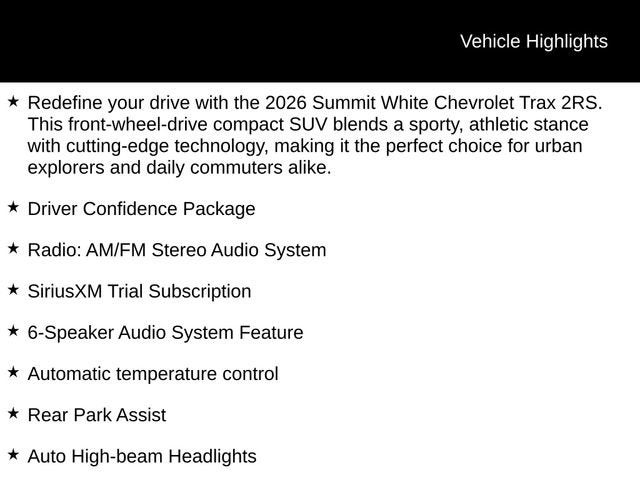 2026 Chevrolet Trax 2RS
