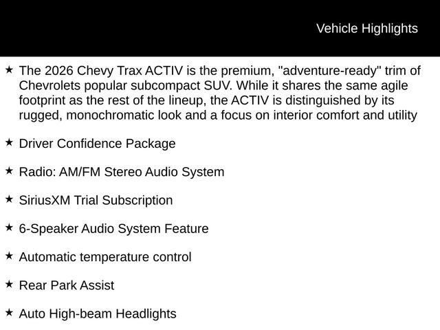2026 Chevrolet Trax ACTIV