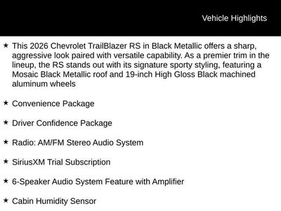 2026 Chevrolet Trailblazer RS