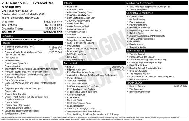 2016 RAM 1500 SLT