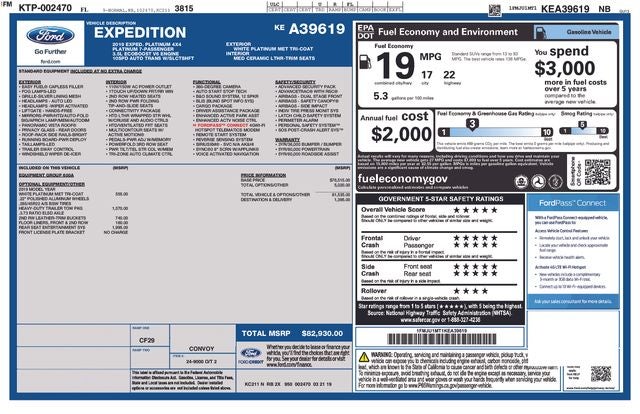 2019 Ford Expedition Platinum