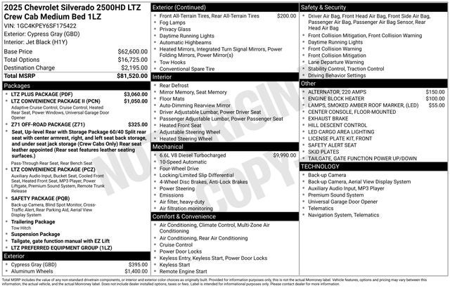 2025 Chevrolet Silverado 2500HD LTZ