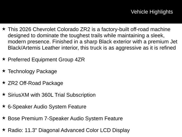 2026 Chevrolet Colorado ZR2