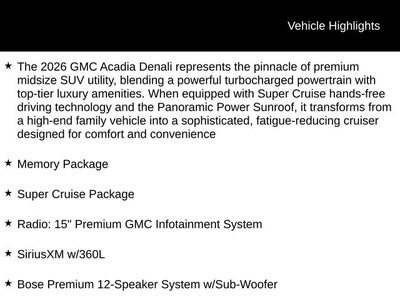 2026 GMC Acadia Denali