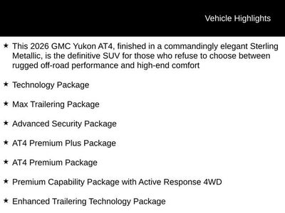 2026 GMC Yukon AT4