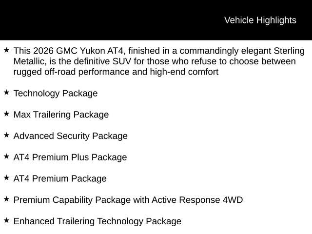 2026 GMC Yukon AT4