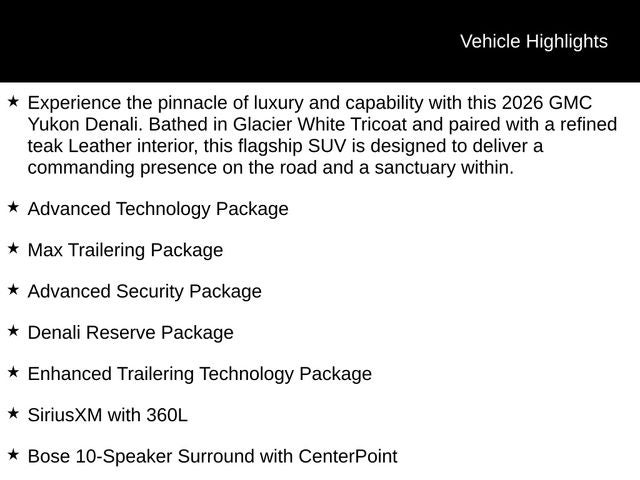 2026 GMC Yukon Denali
