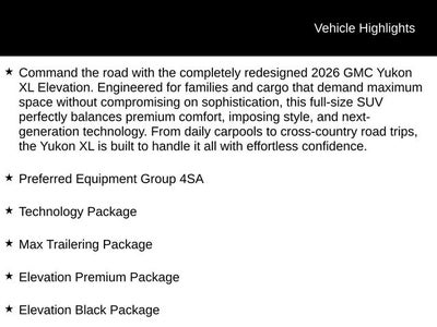 2026 GMC Yukon XL Elevation