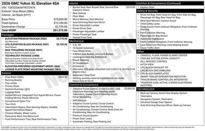 2026 GMC Yukon XL Elevation