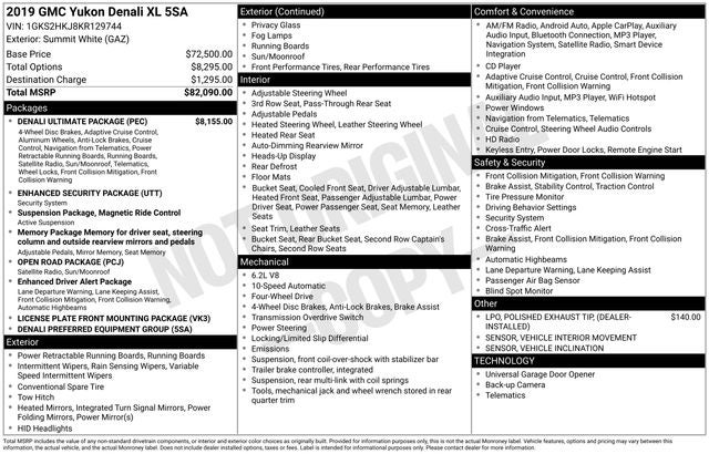 2019 GMC Yukon XL Denali