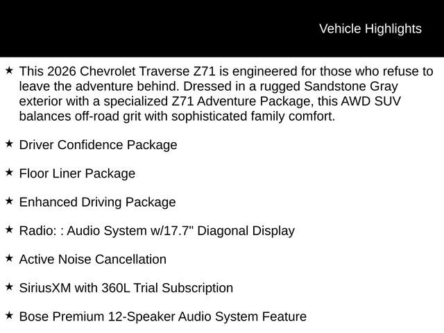 2026 Chevrolet Traverse Z71