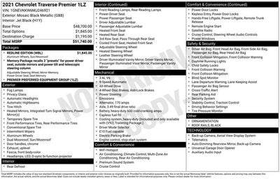2021 Chevrolet Traverse Premier Redline Edition