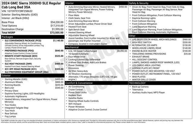 2024 GMC Sierra 3500HD SLE