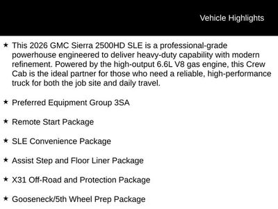 2026 GMC Sierra 2500HD SLE