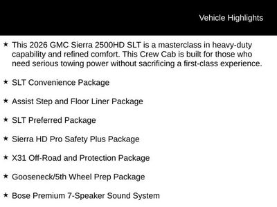 2026 GMC Sierra 2500HD SLT