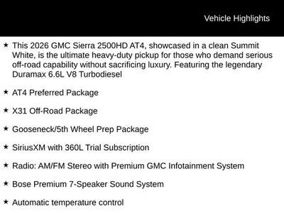 2026 GMC Sierra 2500HD AT4