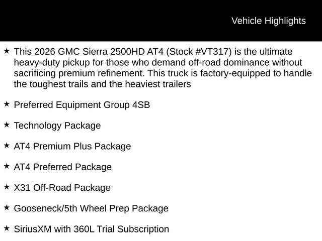 2026 GMC Sierra 2500HD AT4