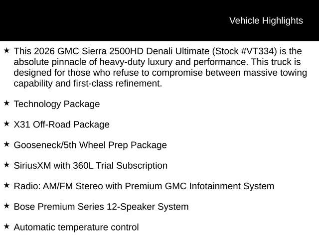 2026 GMC Sierra 2500HD Denali Ultimate