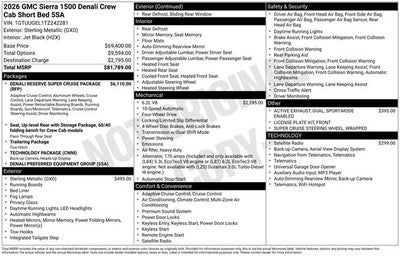 2026 GMC Sierra 1500 Denali