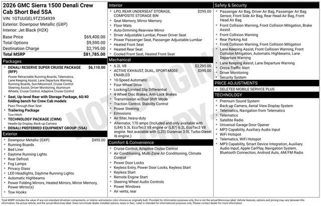 2026 GMC Sierra 1500 Denali