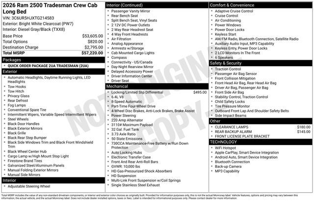 2026 RAM 2500 Tradesman
