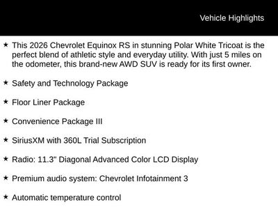 2026 Chevrolet Equinox RS