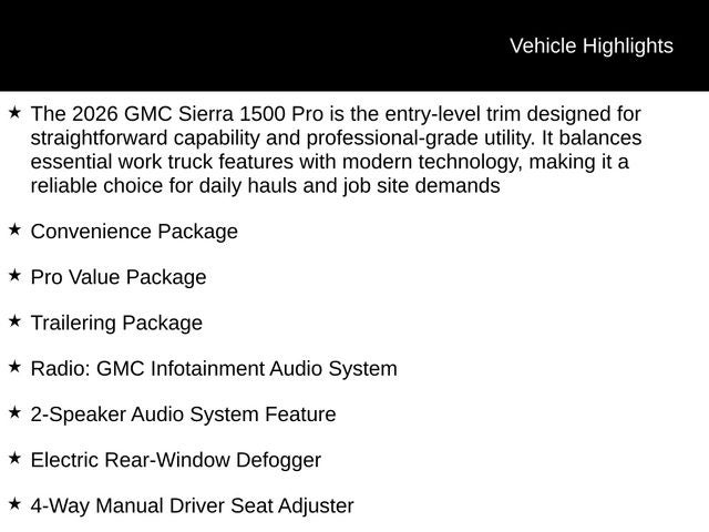 2026 GMC Sierra 1500 Pro