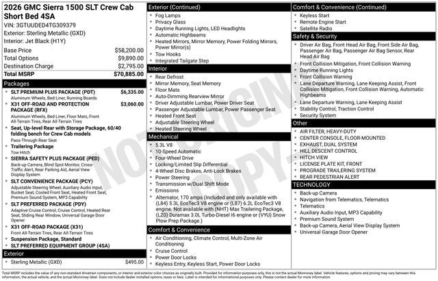 2026 GMC Sierra 1500 SLT