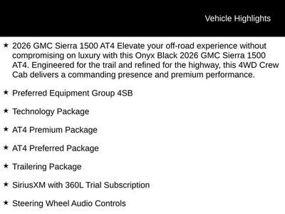 2026 GMC Sierra 1500 AT4