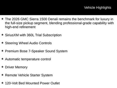 2026 GMC Sierra 1500 Denali