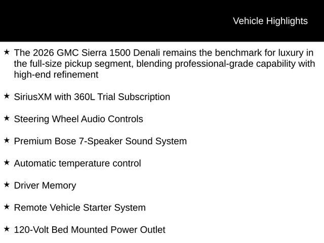 2026 GMC Sierra 1500 Denali