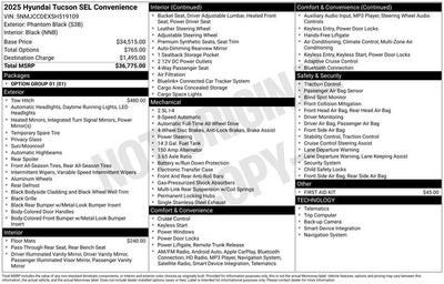 2025 Hyundai Tucson SEL Convenience