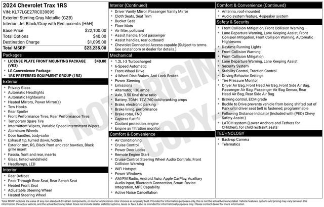 2024 Chevrolet Trax 1RS