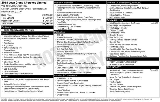 2018 Jeep Grand Cherokee Limited