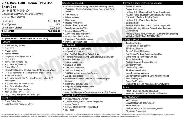 2025 RAM 1500 Laramie SHORT BOX