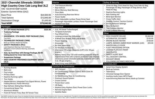 2021 Chevrolet Silverado 3500HD High Country