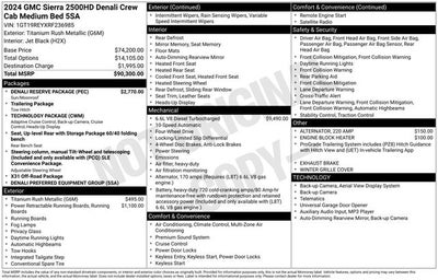 2024 GMC Sierra 2500HD Denali 6 3/4 FT BOX RESERVE