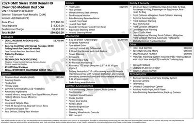 2024 GMC Sierra 3500HD Denali SRW Reserve 6 3/4 Ft Box