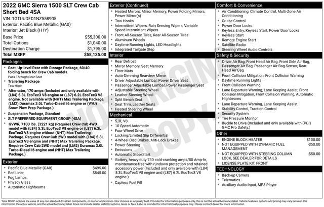 2022 GMC Sierra 1500 SLT Short Box