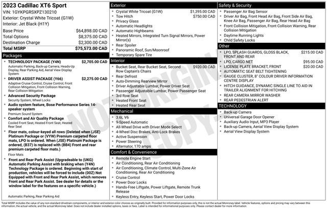 2023 Cadillac XT6 Sport