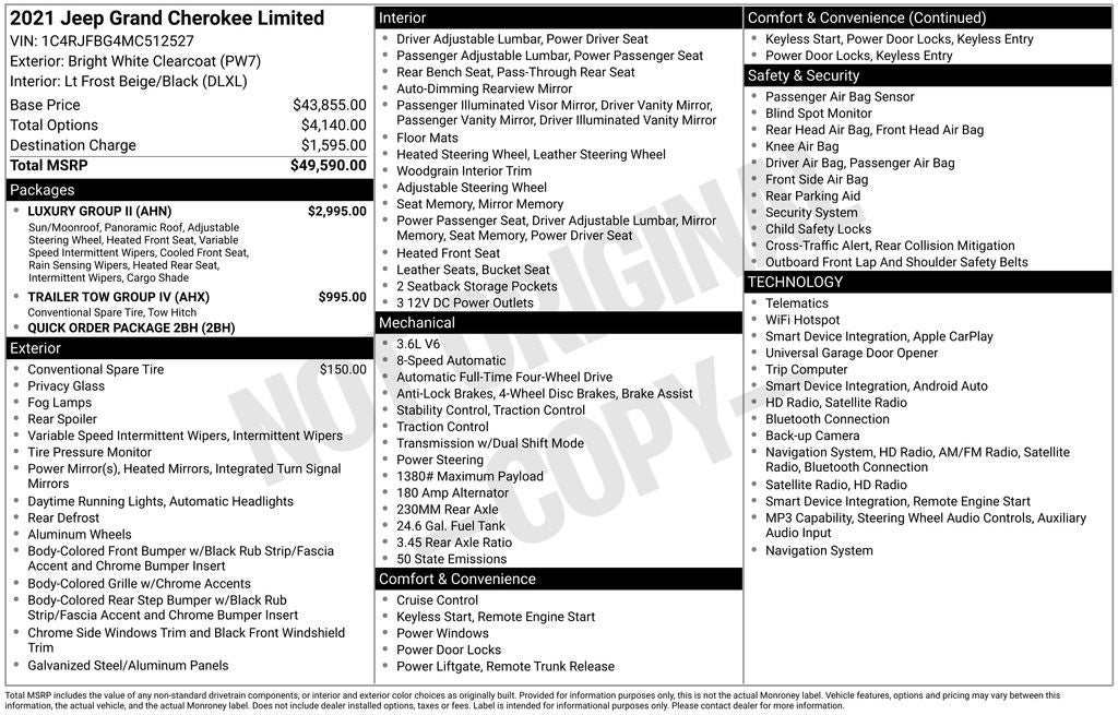 2021 Jeep Grand Cherokee Limited
