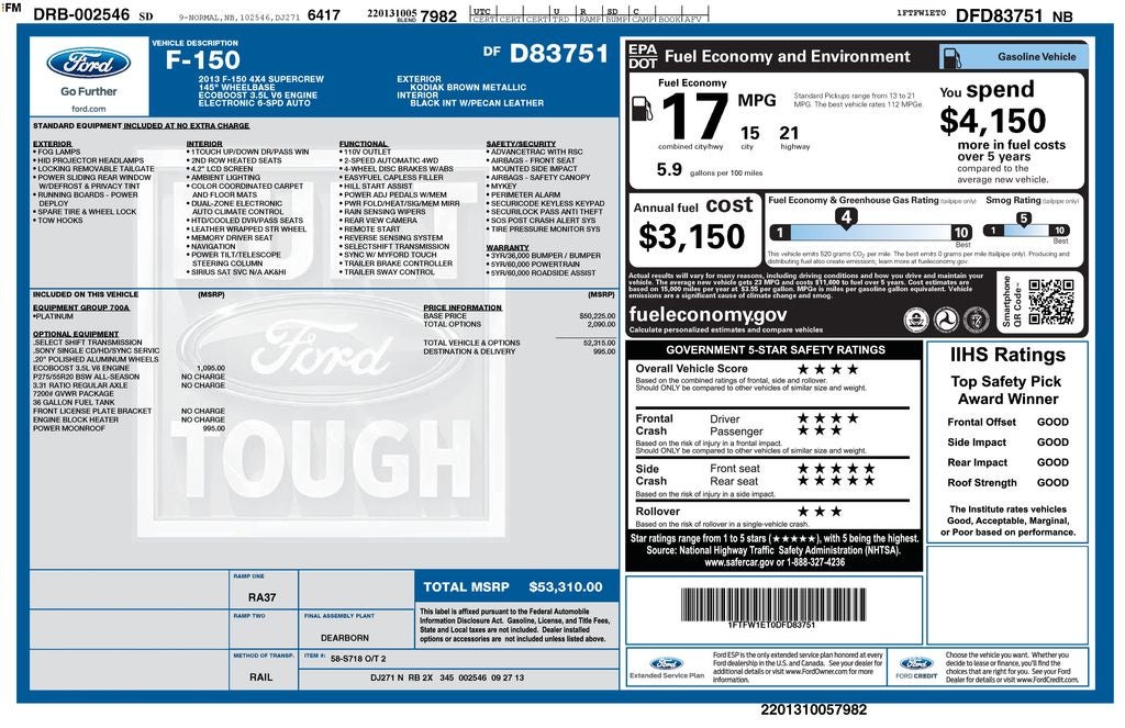 2013 Ford F-150 Platinum