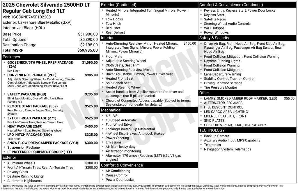 2025 Chevrolet Silverado 2500HD LT